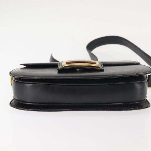 GUCCI Shoulder Bag Leather Navy Gold - Picture 9 of 12